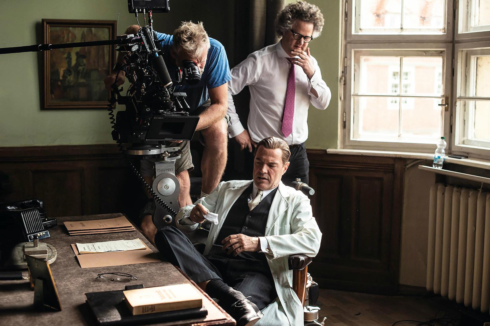 Florian Henckel von Donnersmarck on the set of Never Look Away